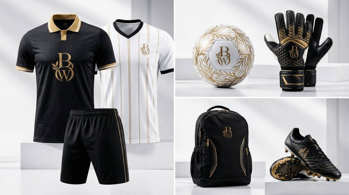 Burawako black and gold premium football gear